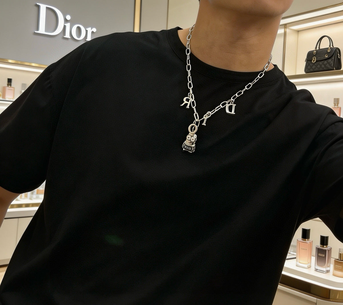 Dior Oversized Letter Charm Necklace - product image 6