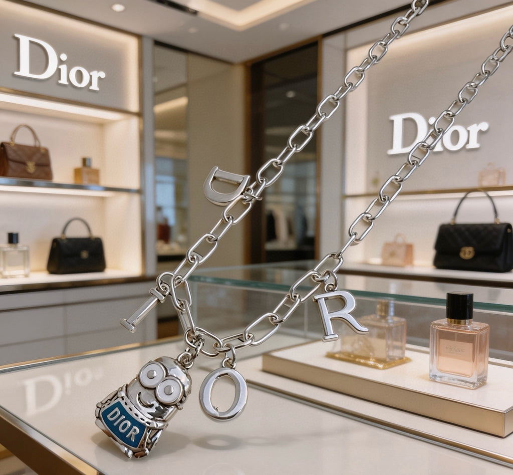 Dior Oversized Letter Charm Necklace - product image 4