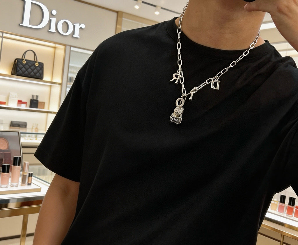 Dior Oversized Letter Charm Necklace - product image 9