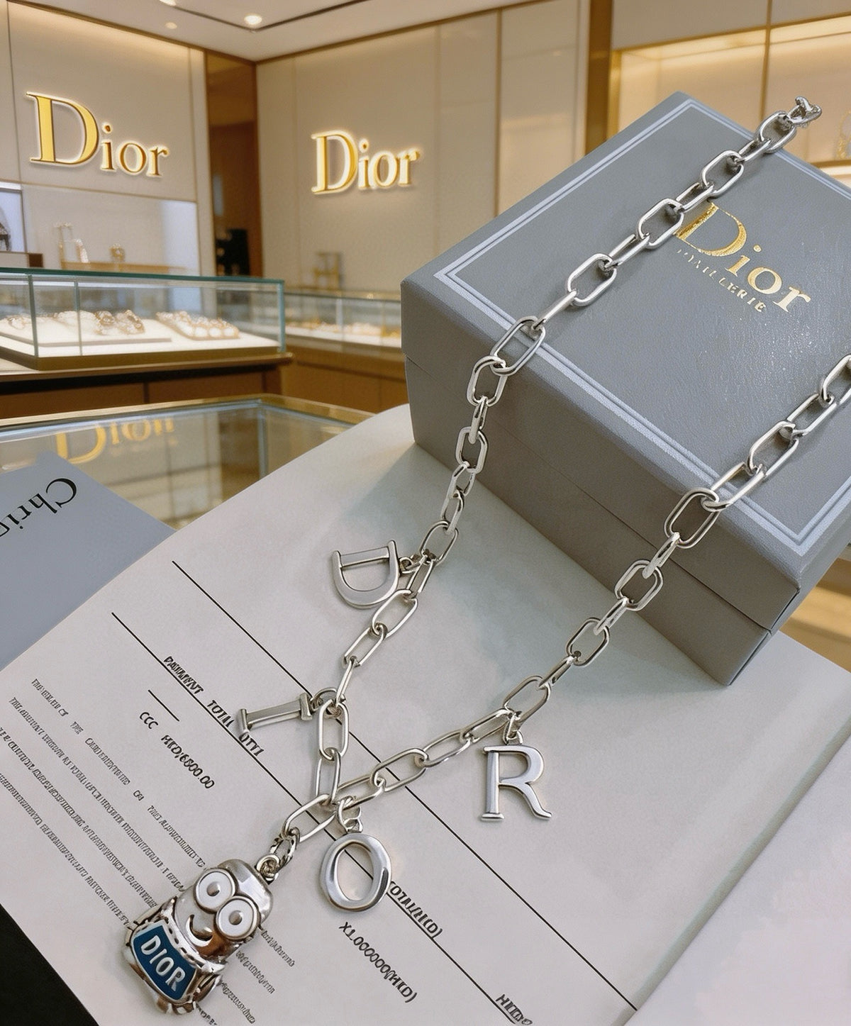 Dior Oversized Letter Charm Necklace - product image 7