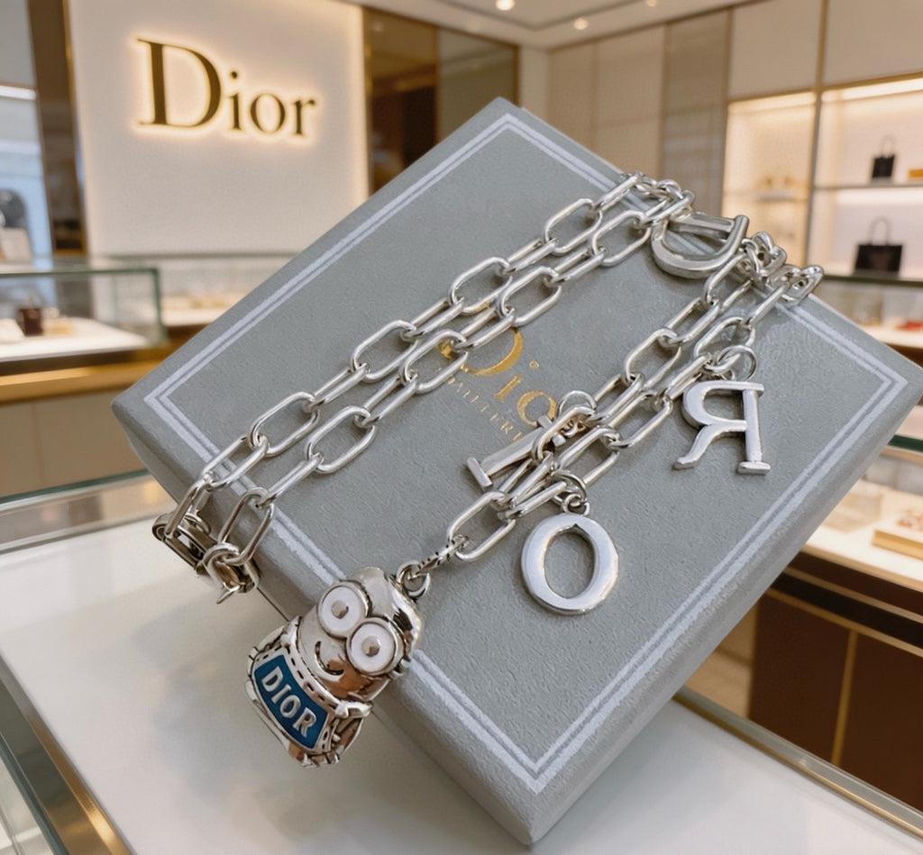 Dior Oversized Letter Charm Necklace - product image 2