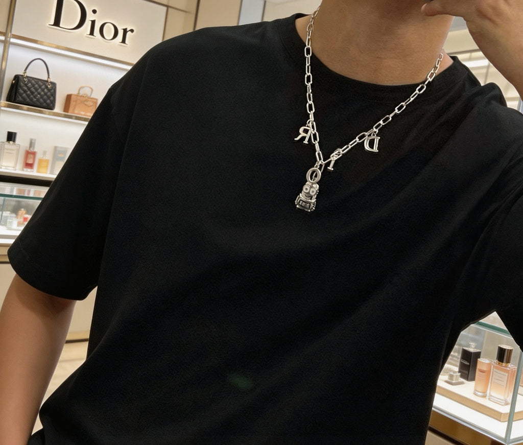 Dior Oversized Letter Charm Necklace - product image 3