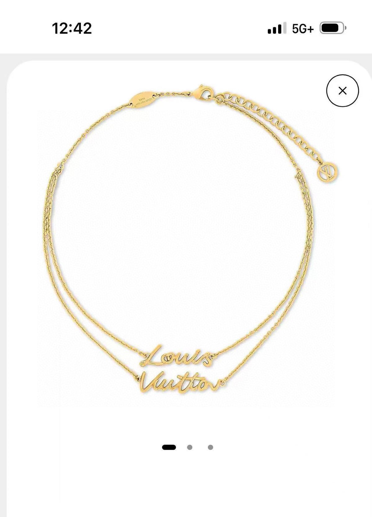 Louis Vuitton LV Letter Necklace - album image 2