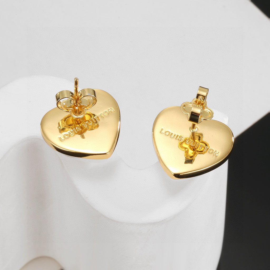 Louis Vuitton Heart LV Letter Stud Earrings - album image 5