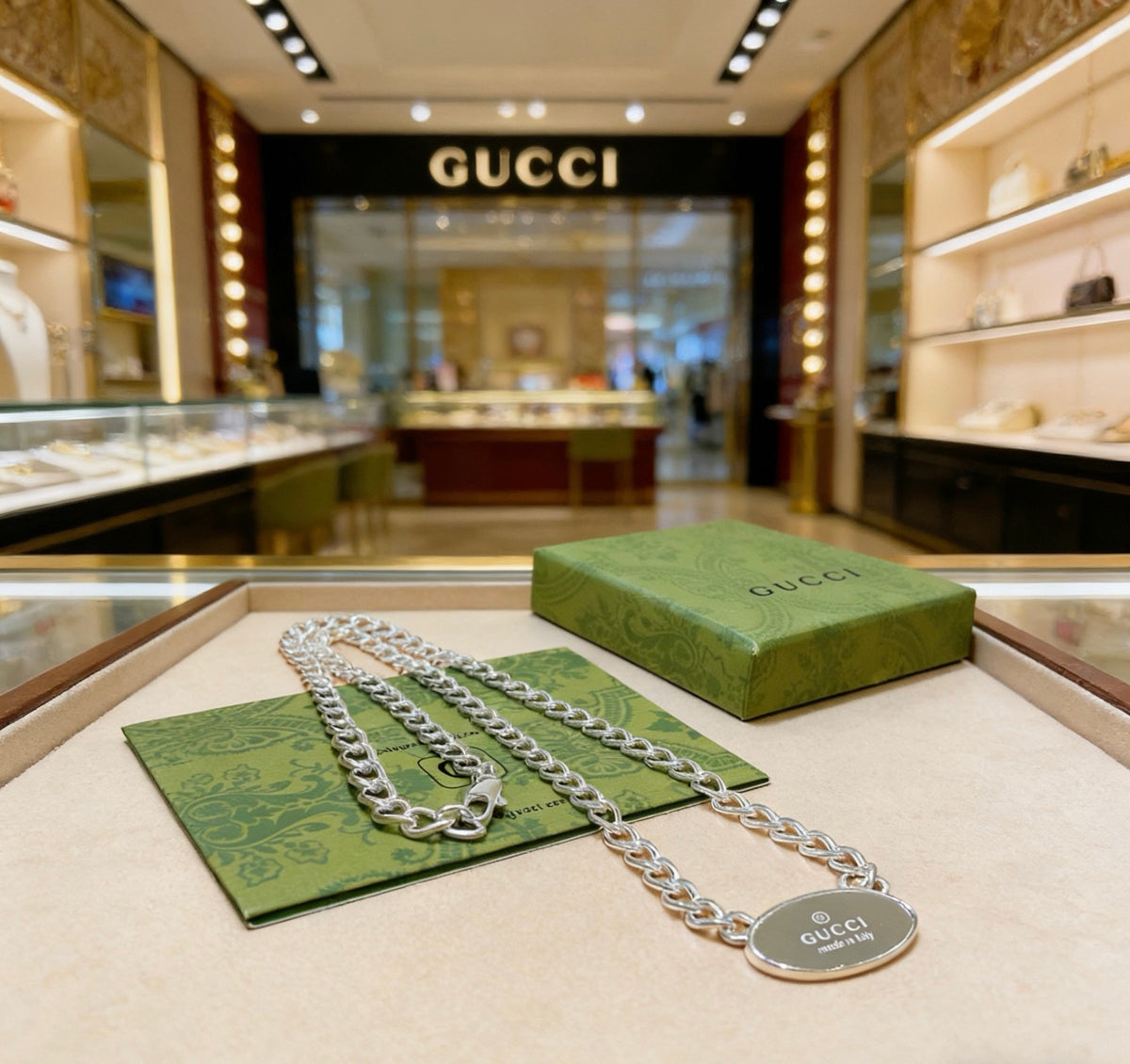 Gucci Anger Forest Interlocking G Antiqued Chain Necklace - album image 5