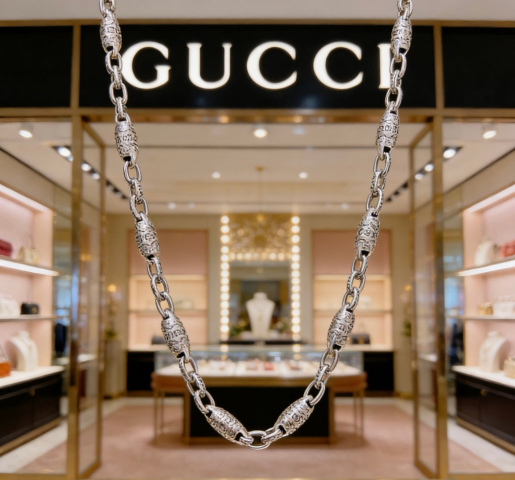 Gucci Anger Forest Interlocking G Antiqued Chain Necklace - album image 5