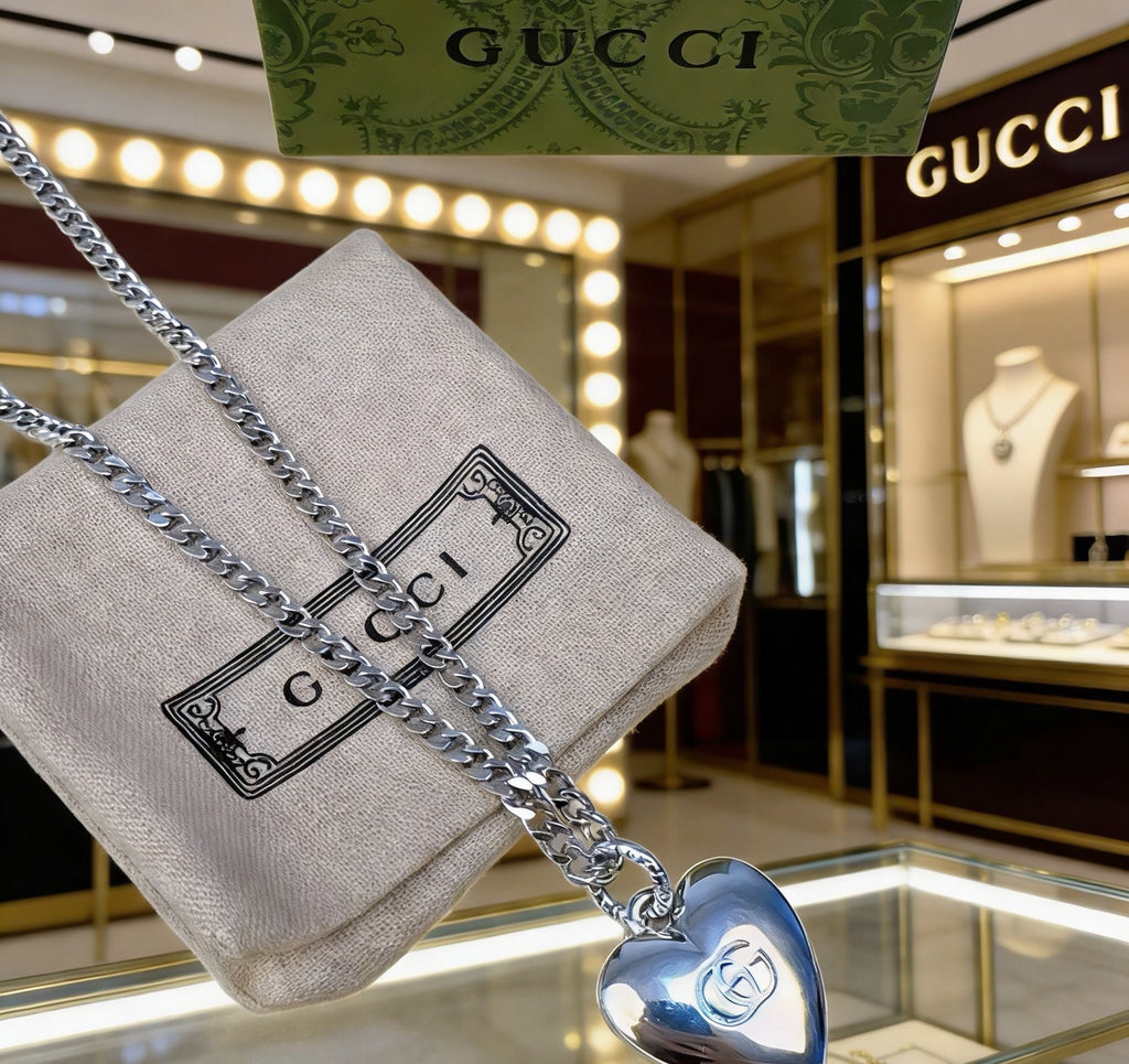 Gucci Anger Forest Interlocking G Antiqued Chain Necklace - album image 4