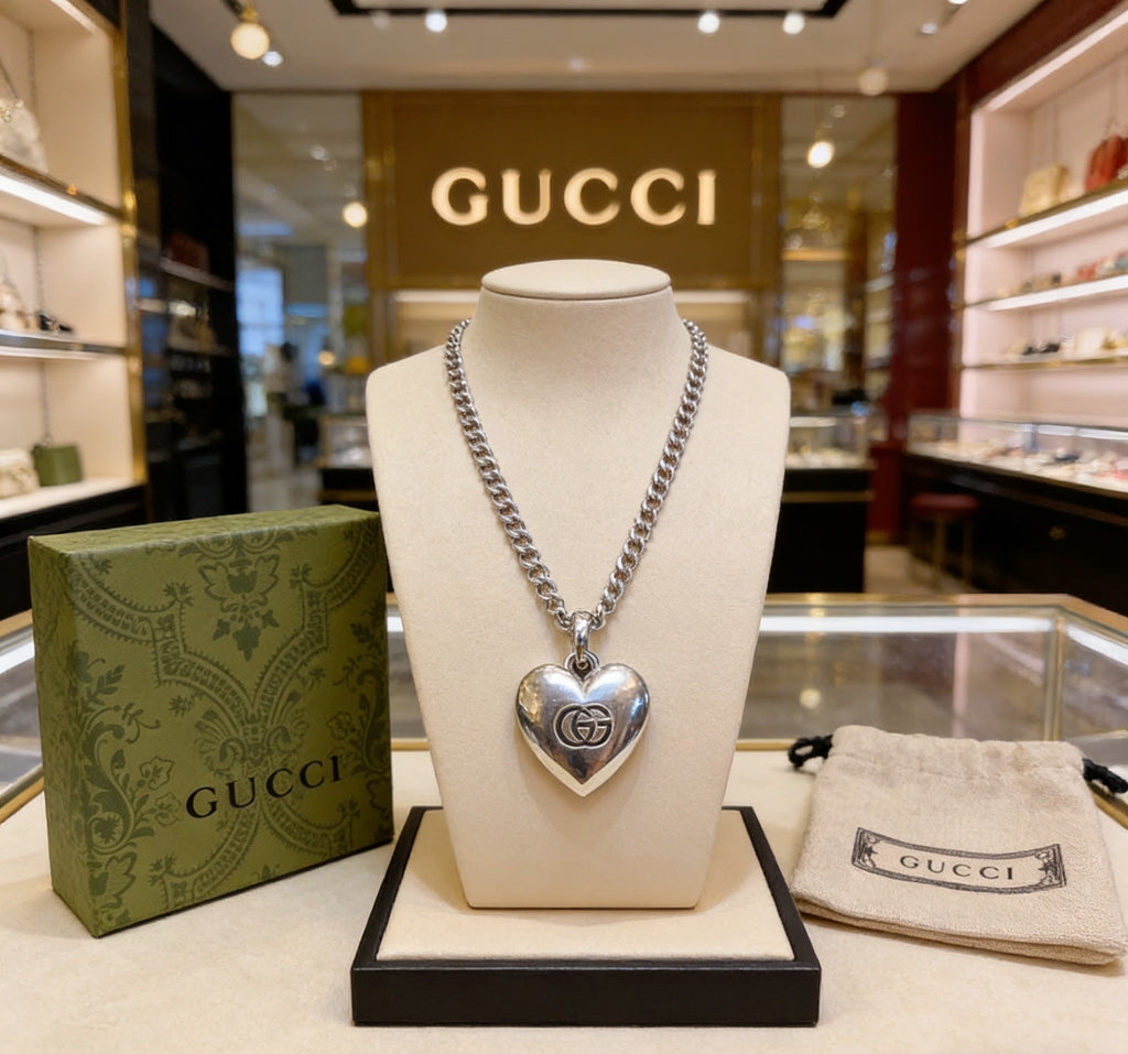Gucci Anger Forest Interlocking G Antiqued Chain Necklace - album image 1