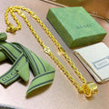 Gucci Anger Forest Interlocking G Antiqued Chain Necklace - album image 1