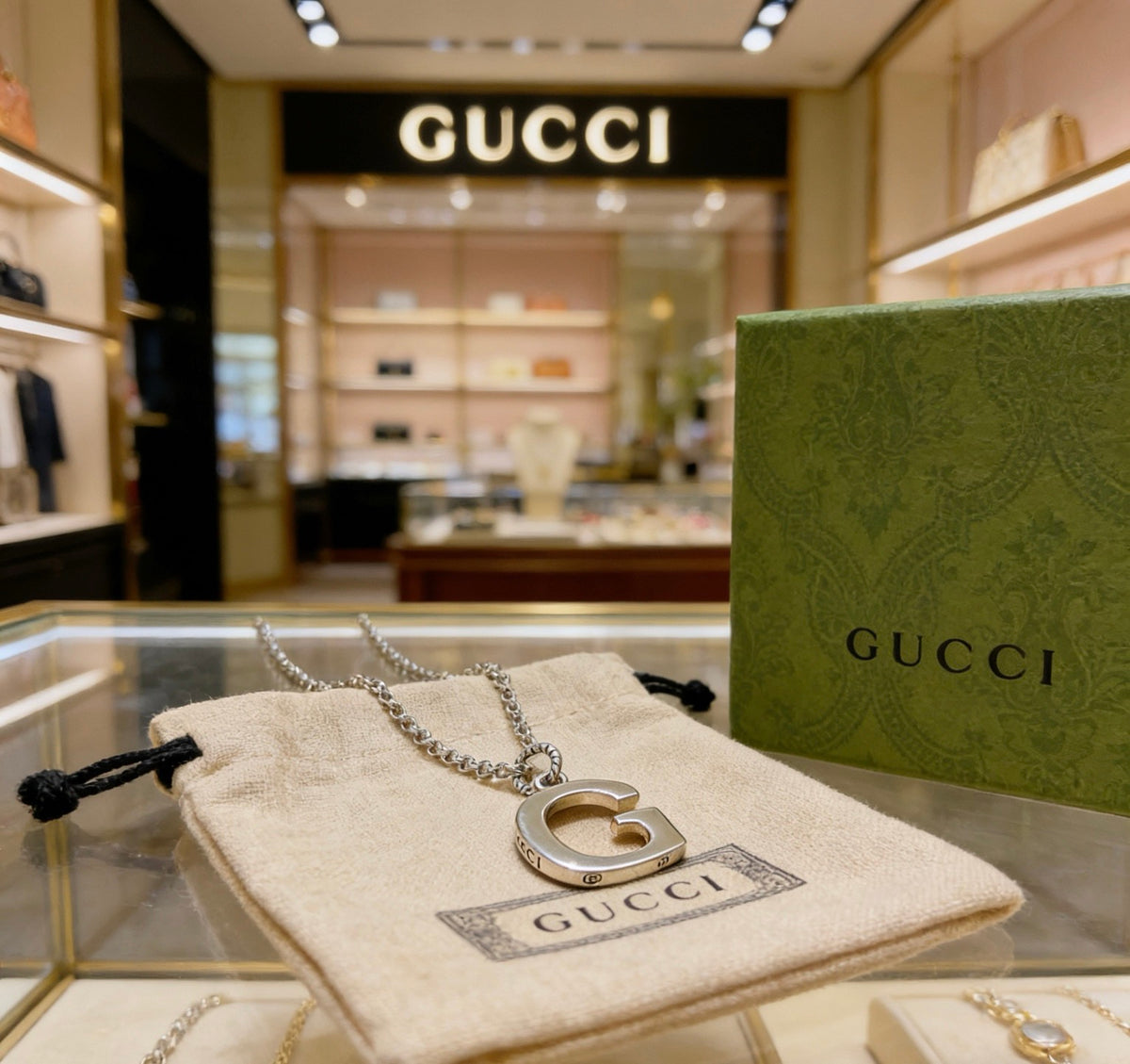 Gucci Anger Forest Interlocking G Antiqued Chain Necklace - album image 9