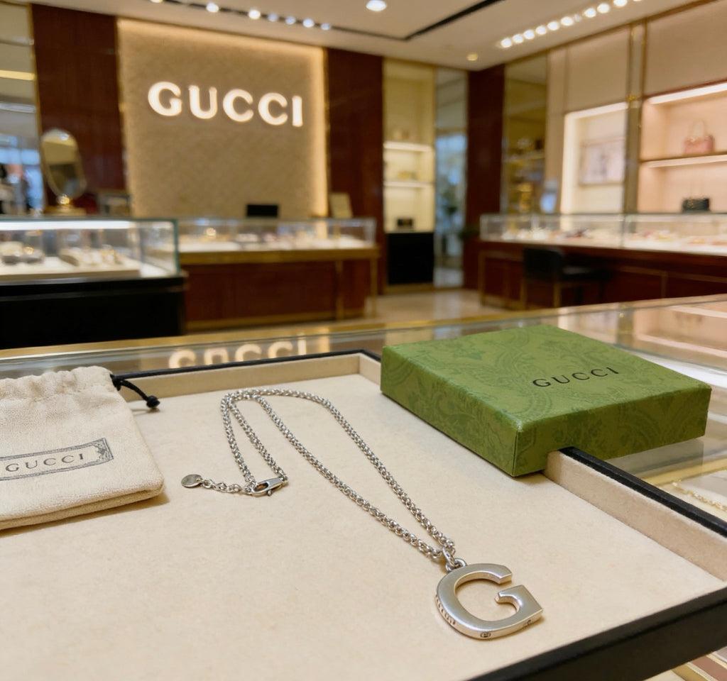 Gucci Anger Forest Interlocking G Antiqued Chain Necklace - album image 5