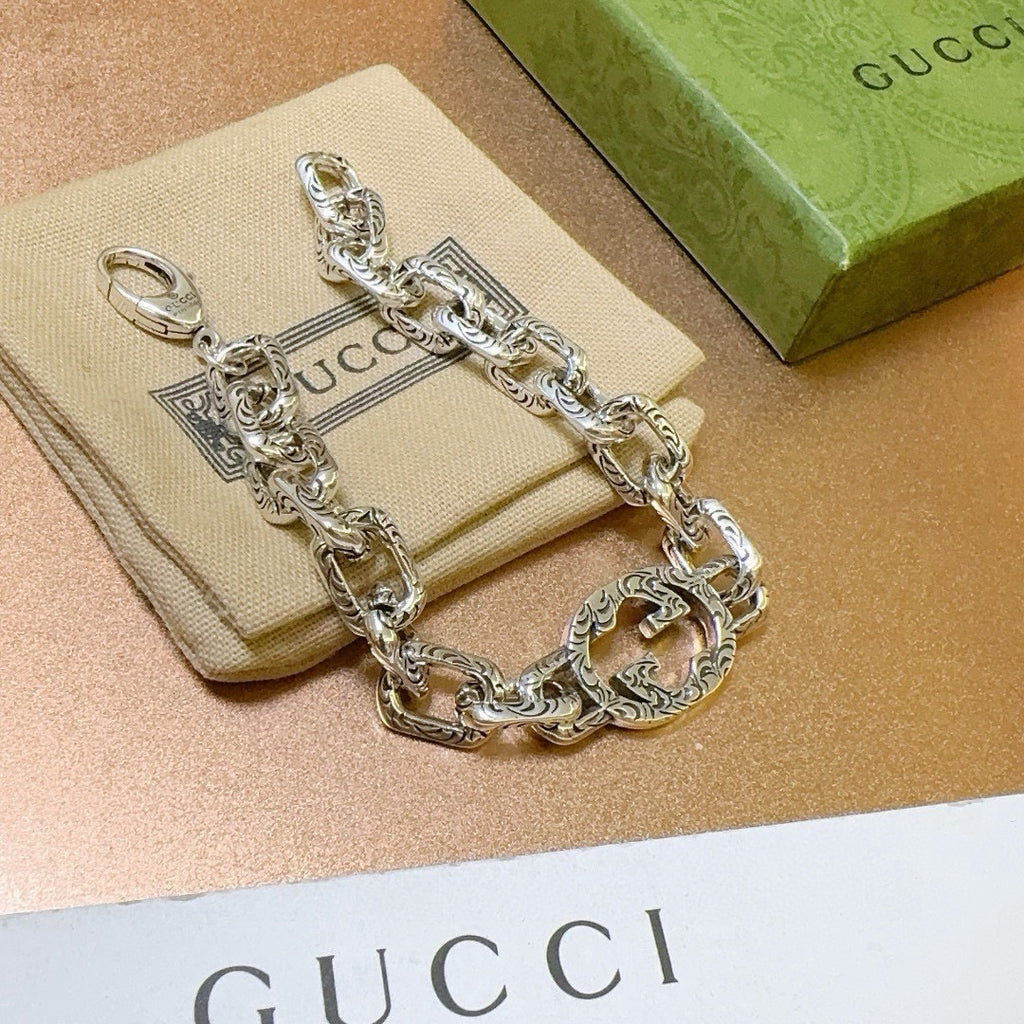 Gucci Silver-Tone Engraved Open Bangle - album image 5