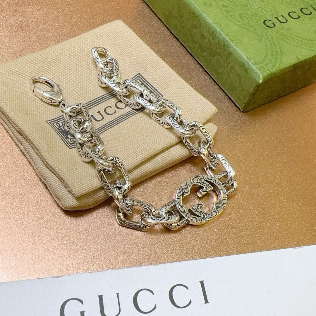 Gucci Silver-Tone Engraved Open Bangle - album image 5
