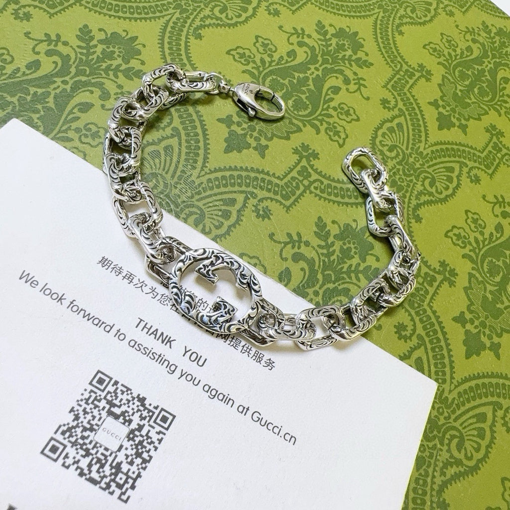 Gucci Silver-Tone Engraved Open Bangle - album image 4
