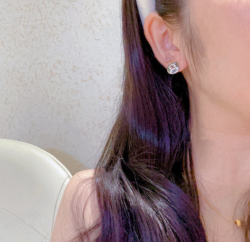 Gucci Anger Forest Interlocking G Antiqued Stud Earrings - album image 3