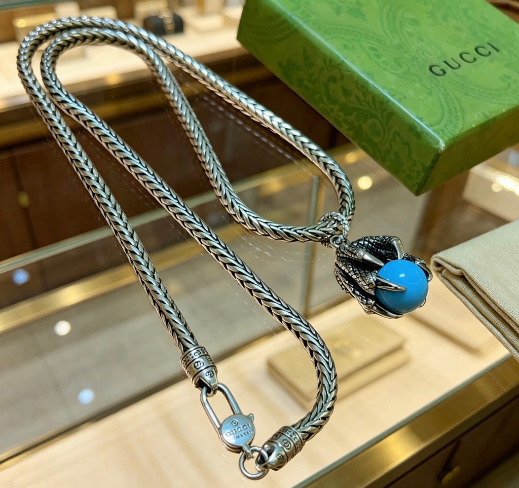 Gucci Anger Forest Interlocking G Antiqued Chain Necklace - album image 9