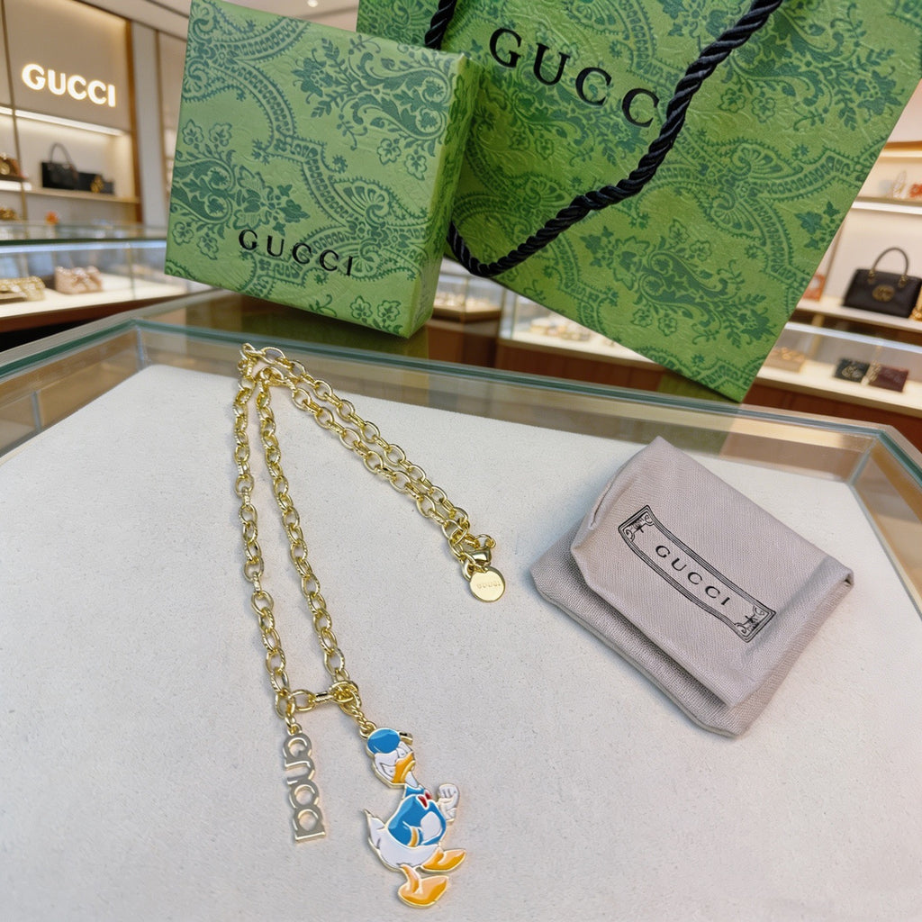Gucci Anger Forest Interlocking G Antique Silver-Tone Silver-Tone Antiqued Chain Necklace - album image 5