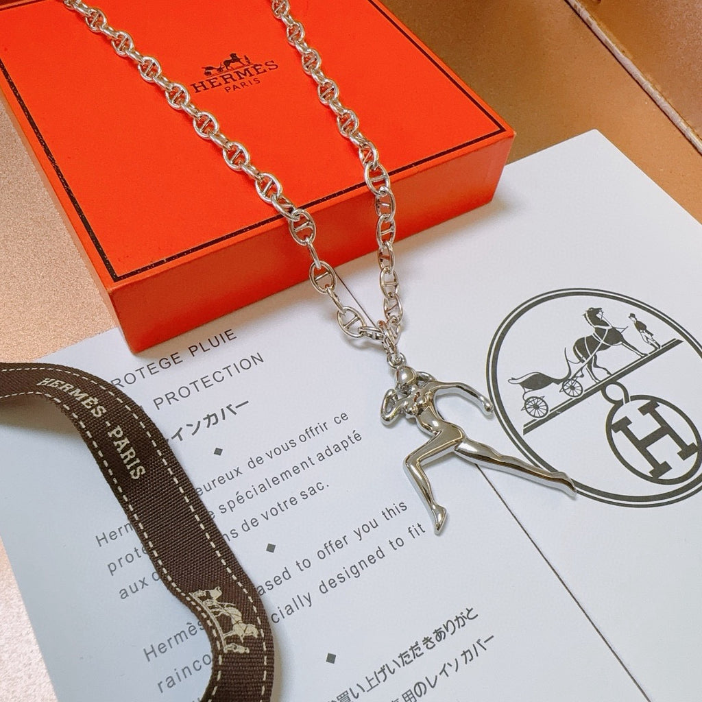 Hermès Rose Gold-Tone Horse-Head Pendant Necklace - album image 6