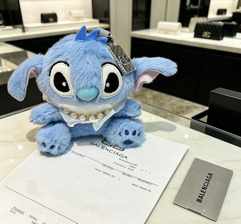 Balenciaga Light Blue Character Plush Keychain - album image 5