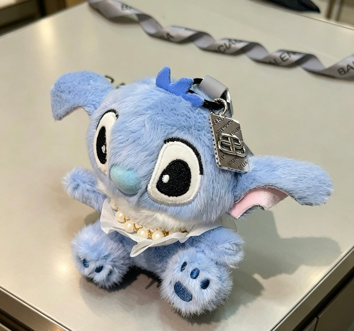 Balenciaga Light Blue Character Plush Keychain - album image 2