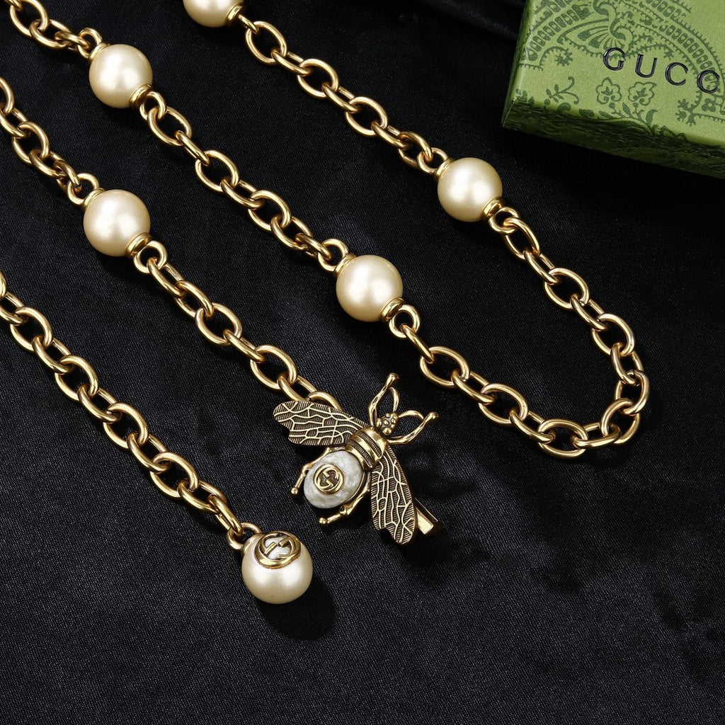 Gucci Gold-Tone Medallion Station Chain Necklace - album image 7