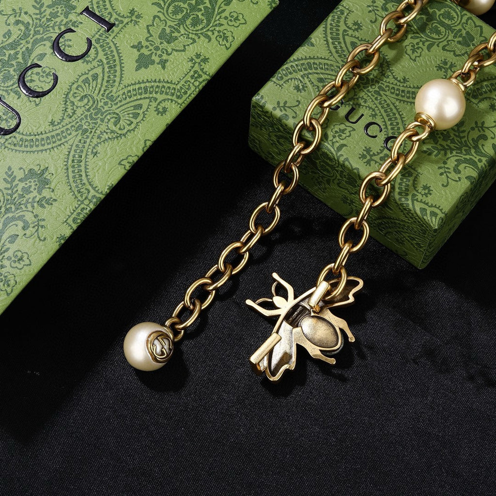 Gucci Gold-Tone Medallion Station Chain Necklace - album image 8