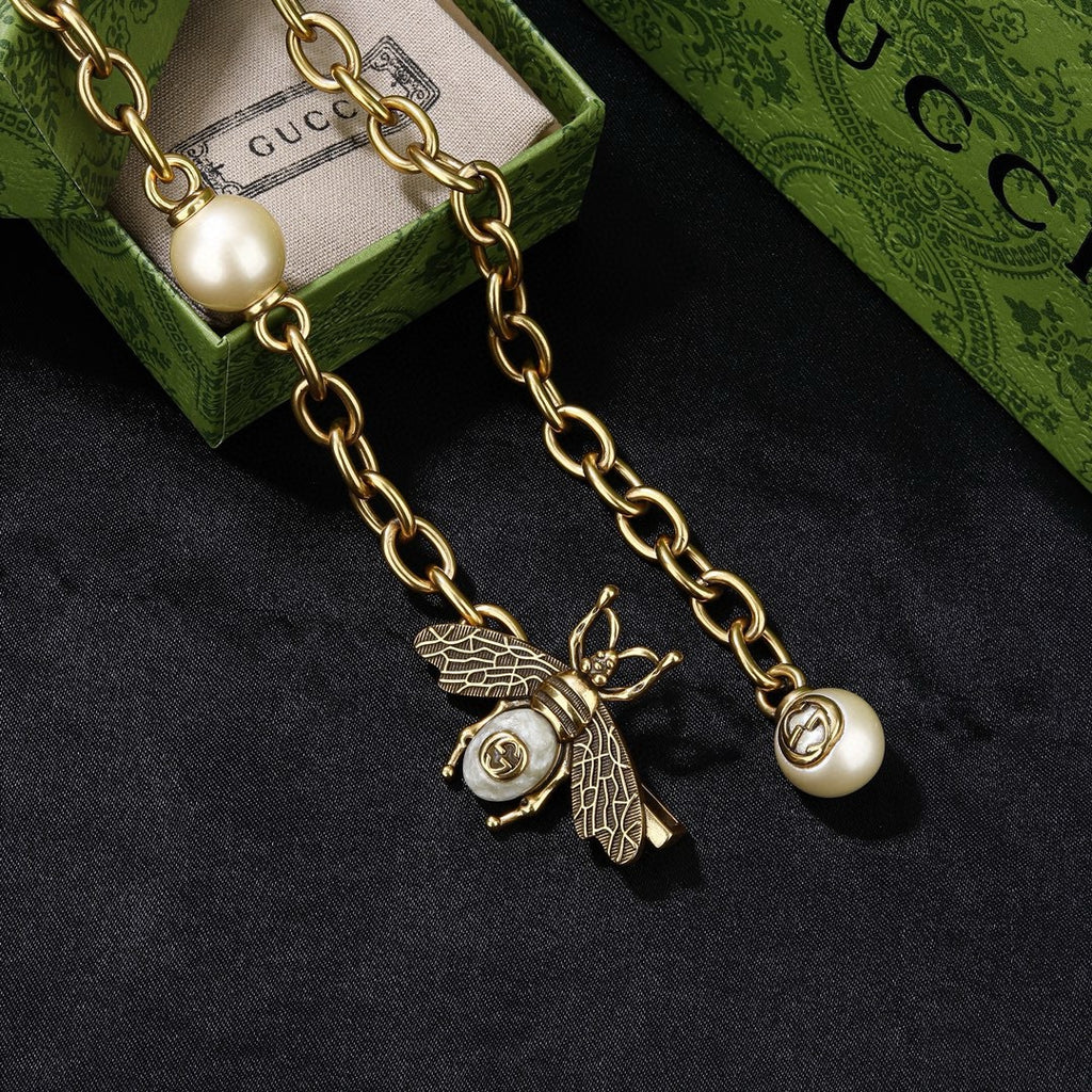 Gucci Gold-Tone Medallion Station Chain Necklace - album image 3