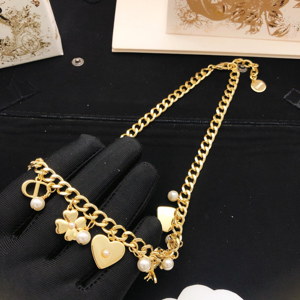 Dior Star Bee Heart and Clover Necklace - product image 4