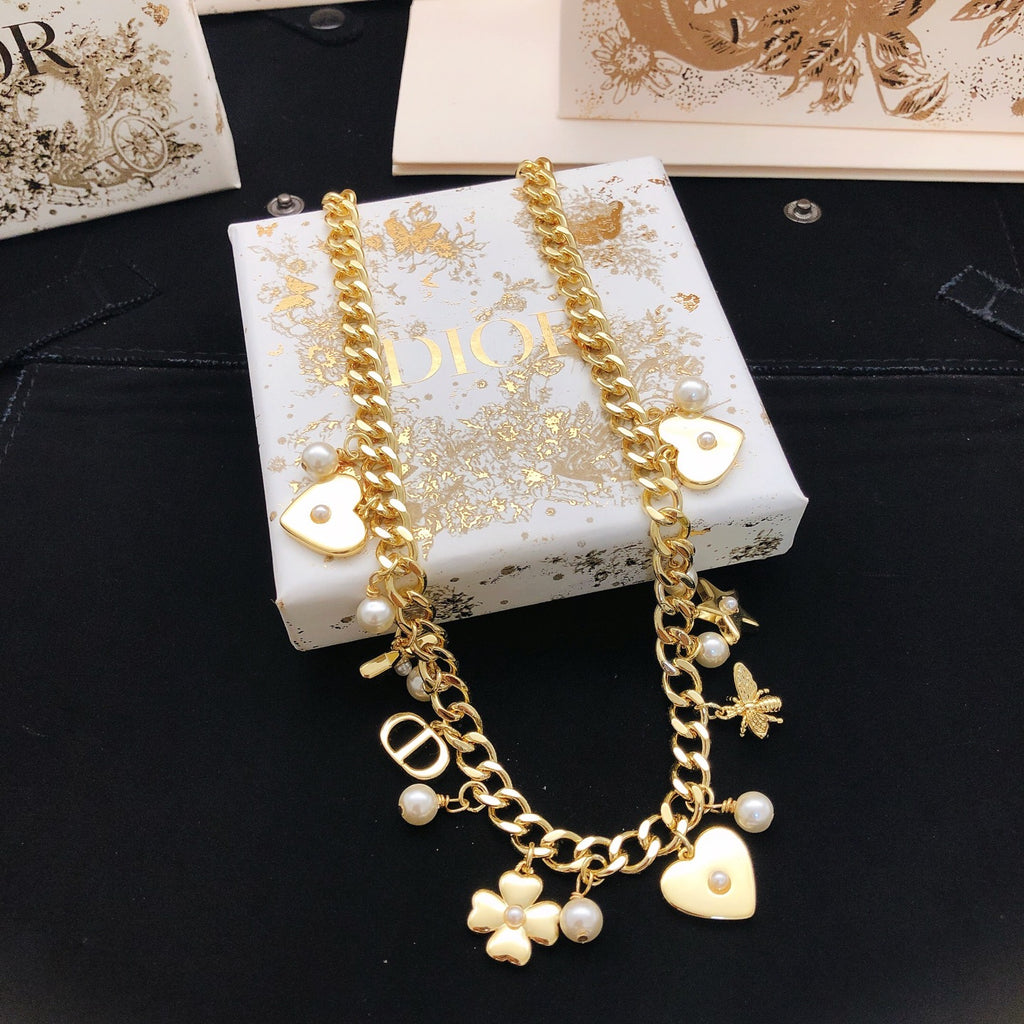 Dior Star Bee Heart and Clover Necklace - product image 1