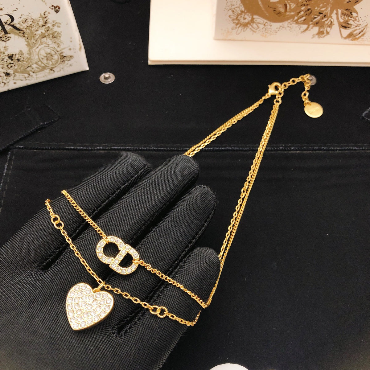 Dior CD Heart Drop Necklace - product image 4