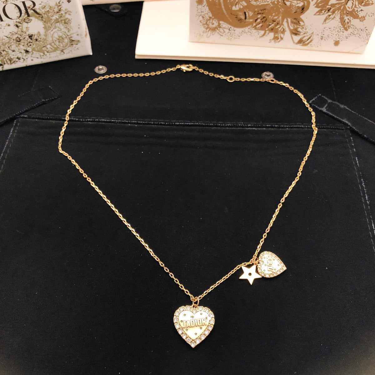Dior Heart and Star Pendant Necklace - product image 5
