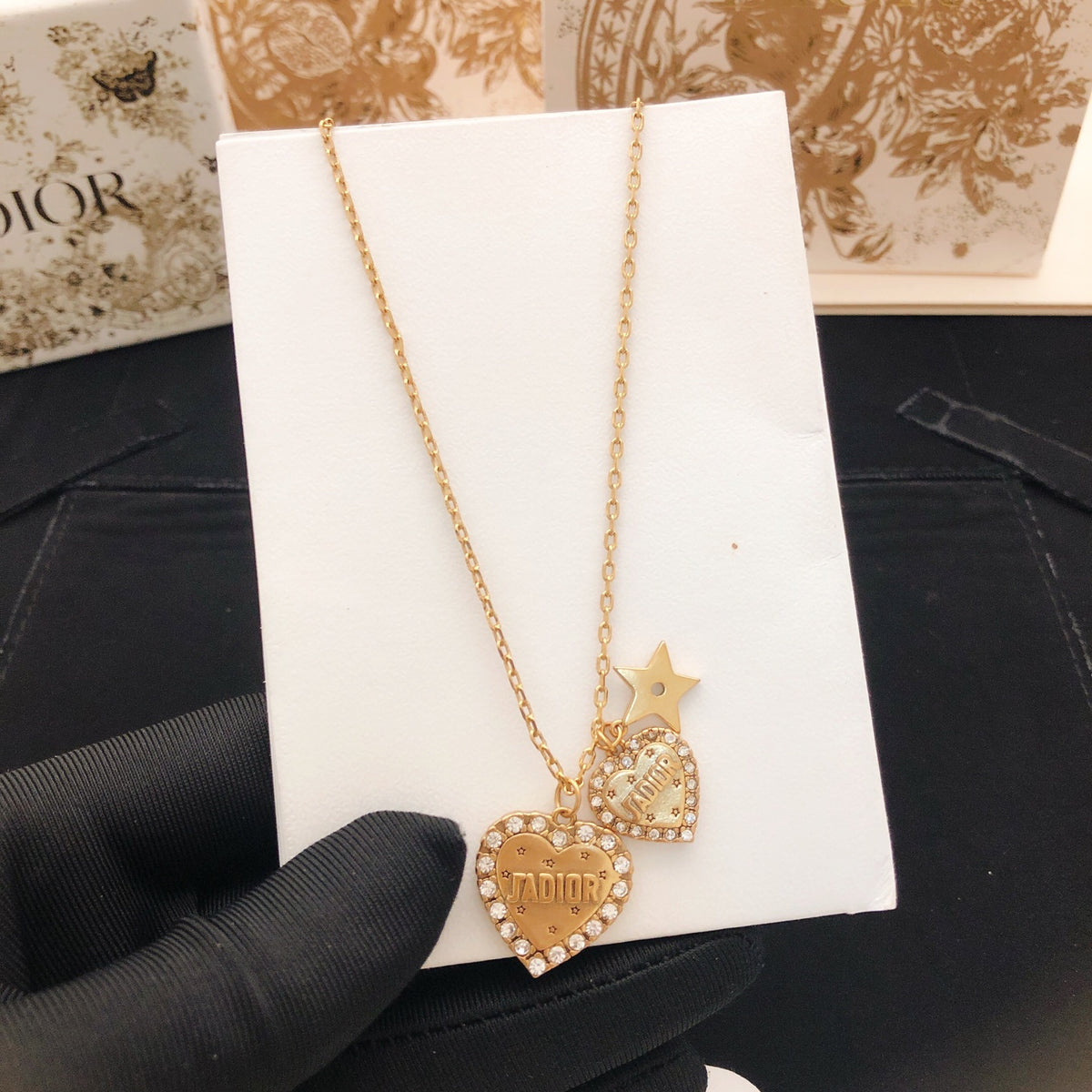 Dior Heart and Star Pendant Necklace - product image 3