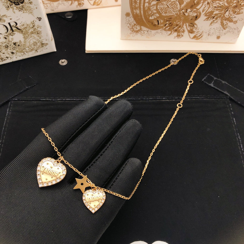 Dior Heart and Star Pendant Necklace - product image 4