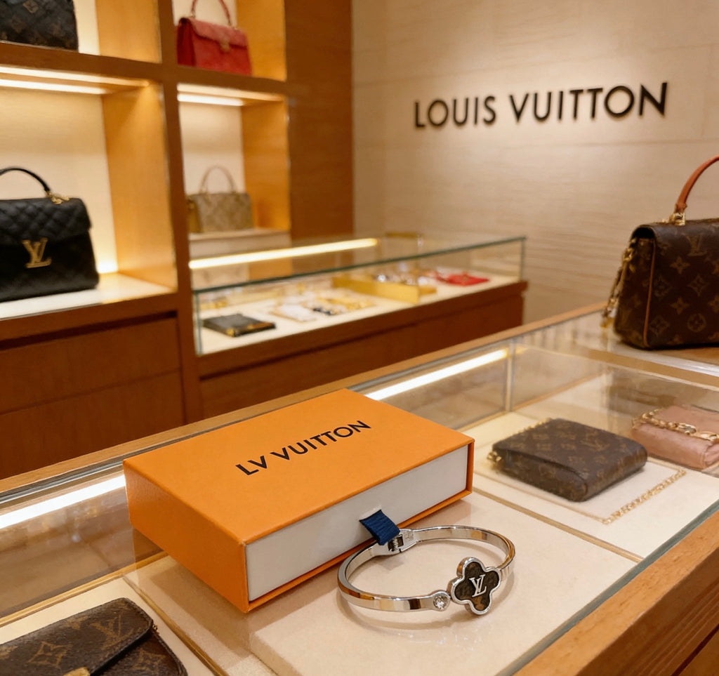 Louis Vuitton Silver-Tone Round-End Open Bangle - album image 5