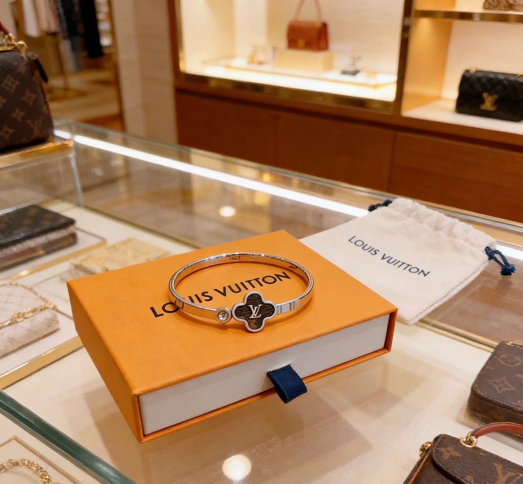 Louis Vuitton Silver-Tone Round-End Open Bangle - album image 6