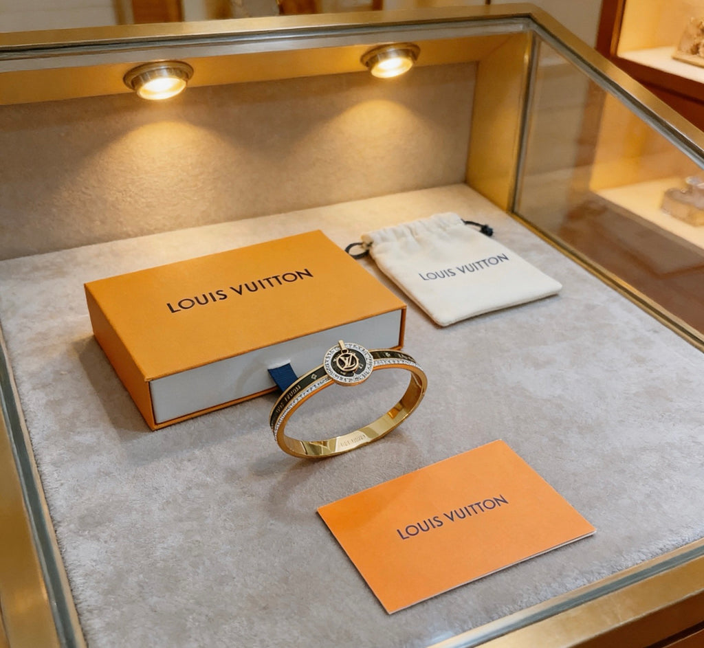 Louis Vuitton Silver-Tone Double Band Bangle - album image 1