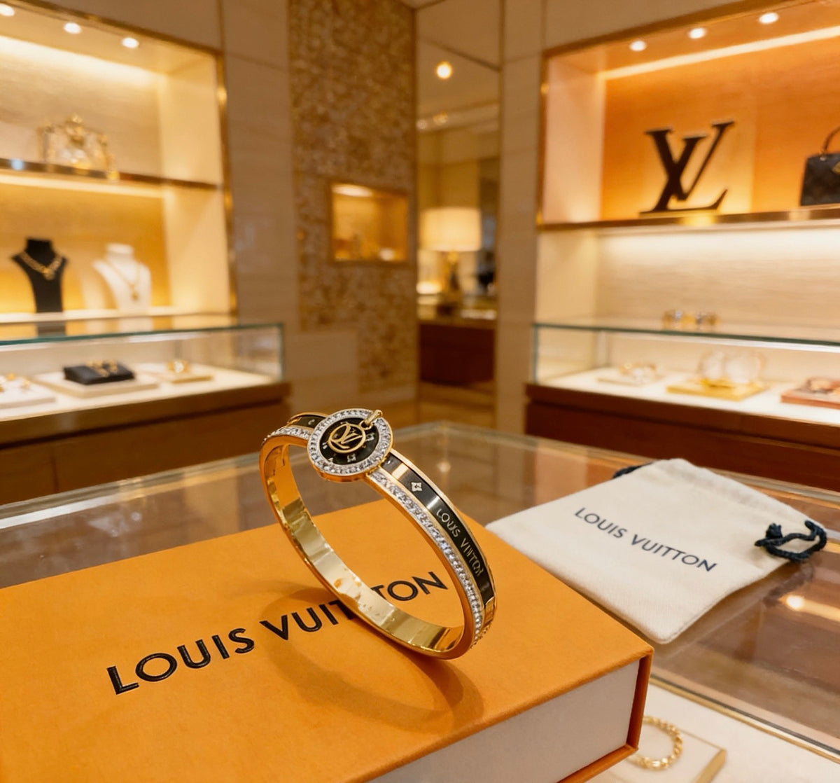 Louis Vuitton Silver-Tone Double Band Bangle - album image 7