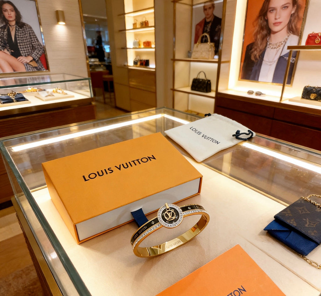 Louis Vuitton Silver-Tone Double Band Bangle - album image 3