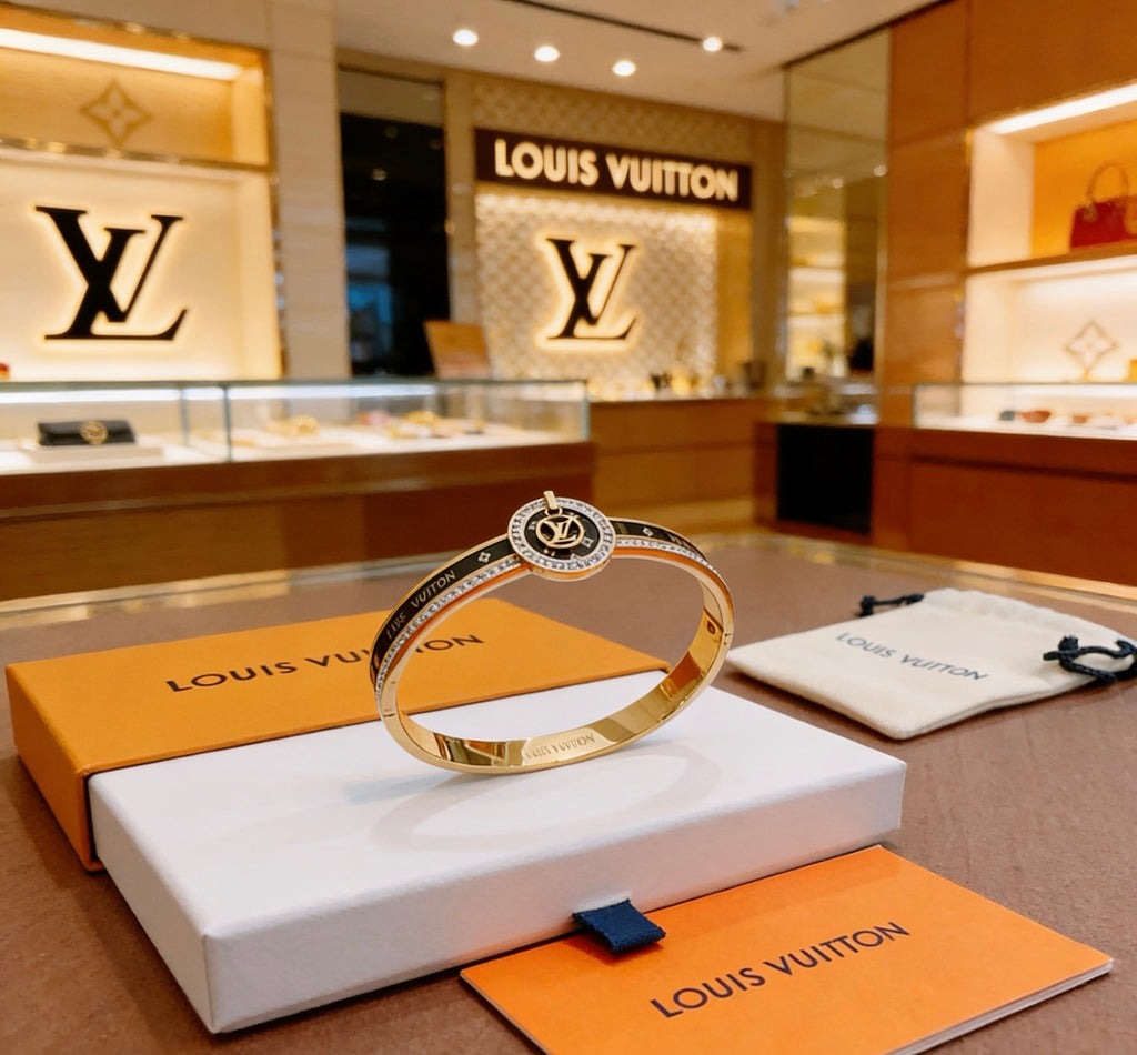 Louis Vuitton Silver-Tone Double Band Bangle - album image 2