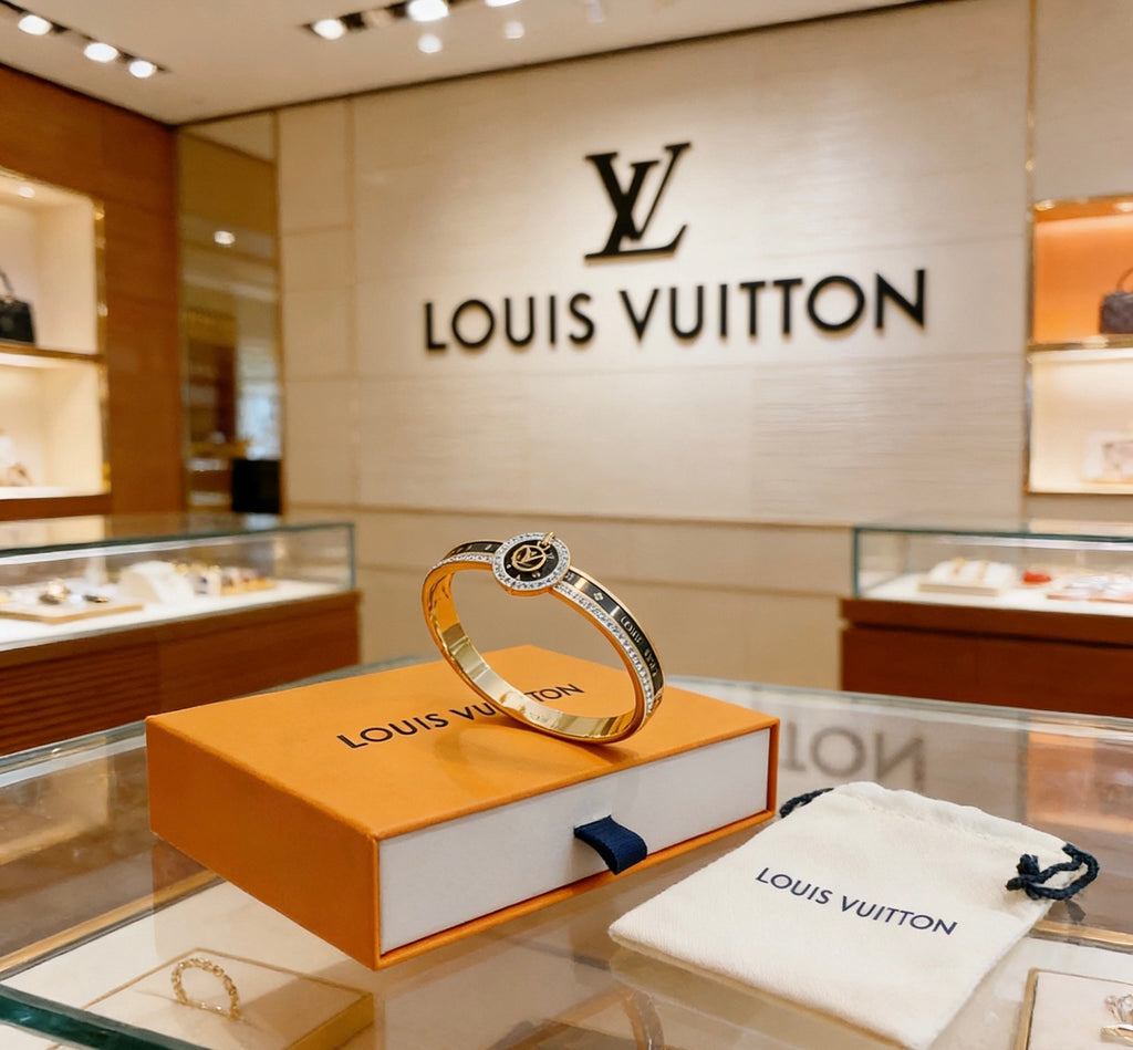 Louis Vuitton Silver-Tone Double Band Bangle - album image 4