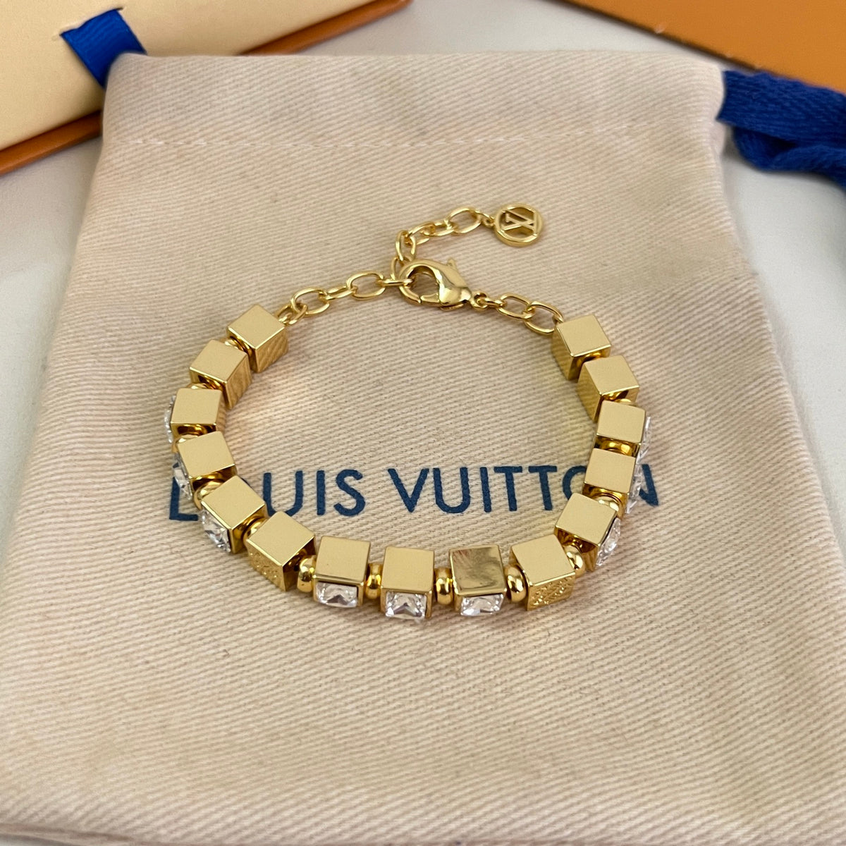 Louis Vuitton Gold-Tone Circular Link Bracelet - album image 6