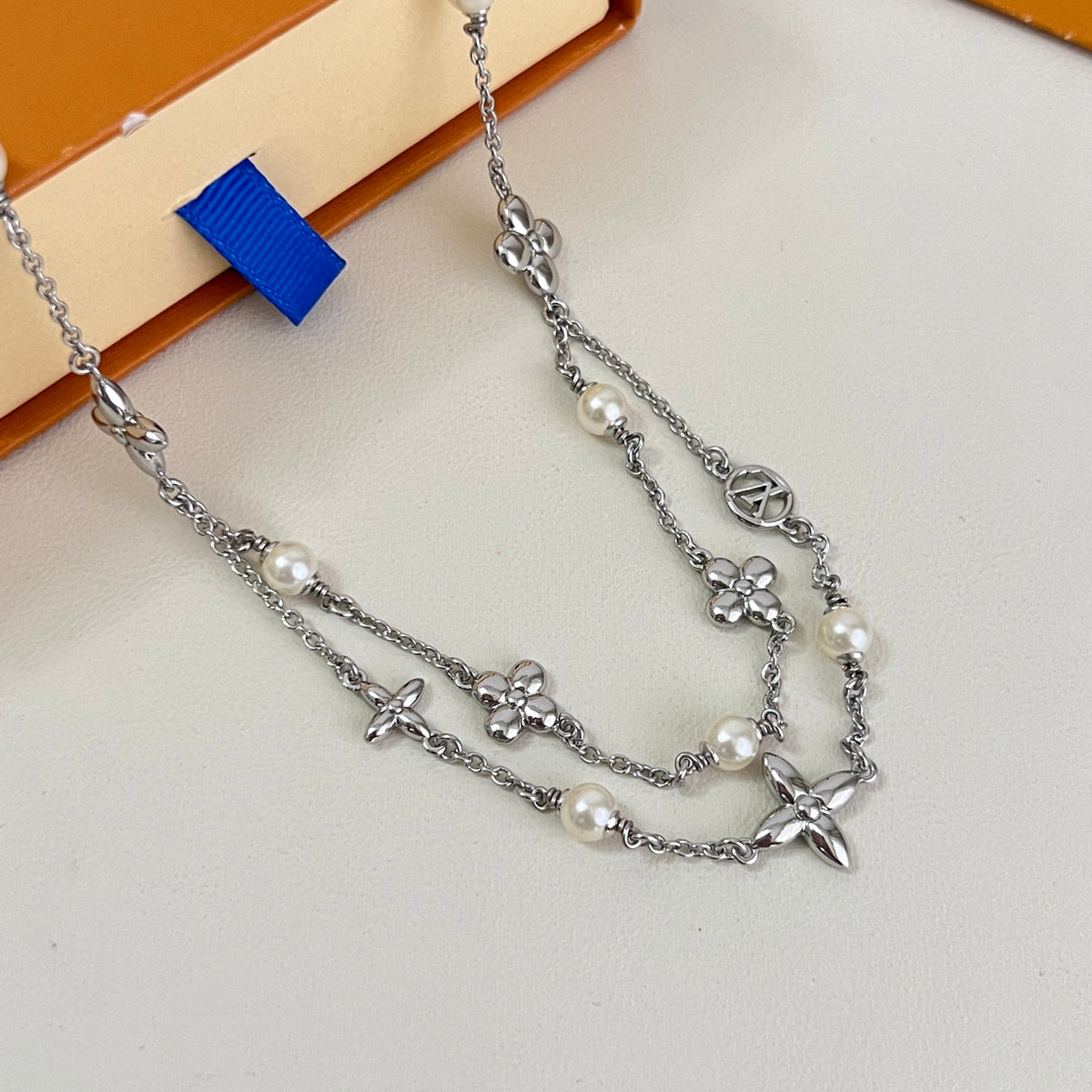 Louis Vuitton Silver-Tone Flower Charm Bracelet - album image 3