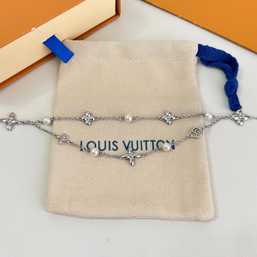 Louis Vuitton Silver-Tone Flower Charm Bracelet - album image 5