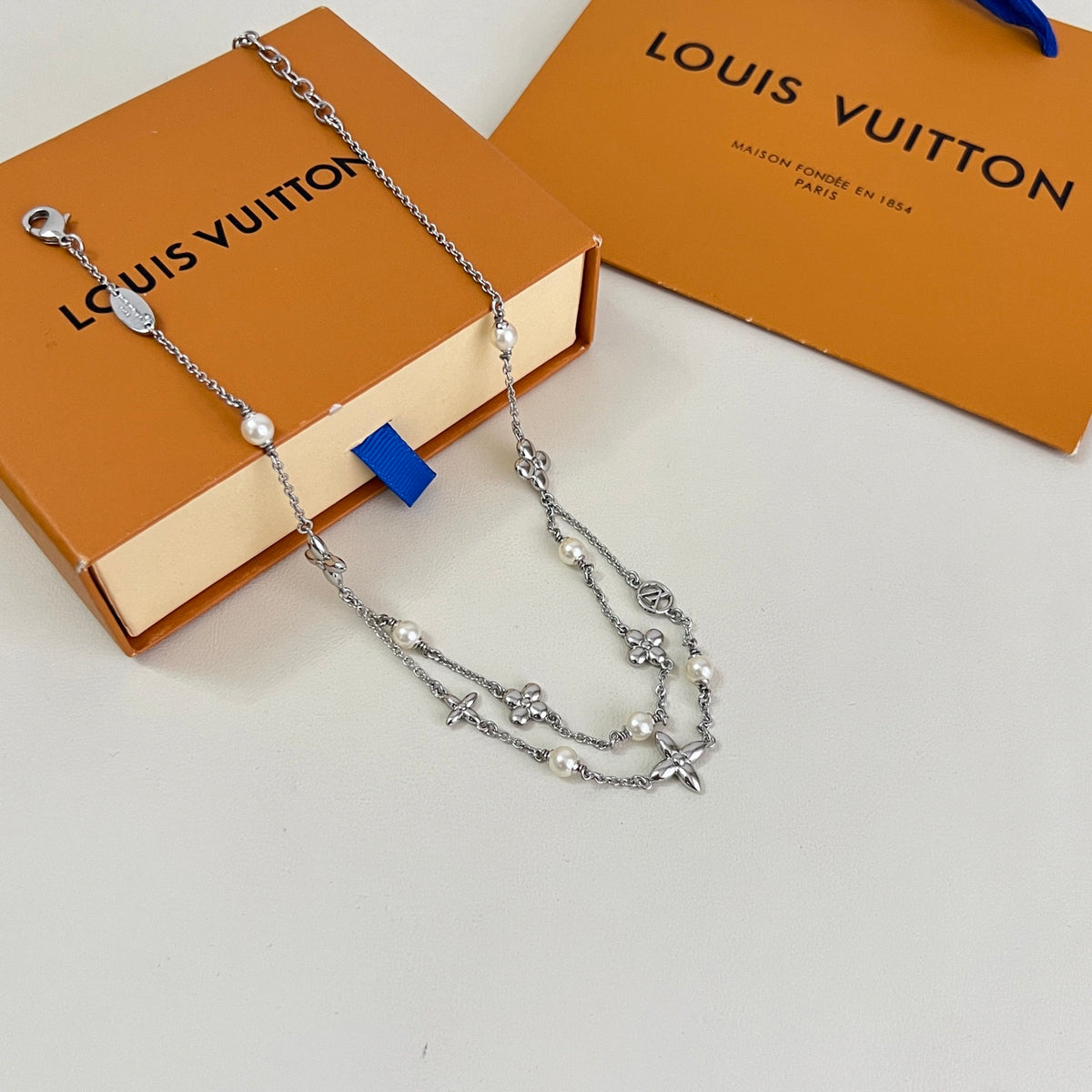Louis Vuitton Silver-Tone Flower Charm Bracelet - album image 1