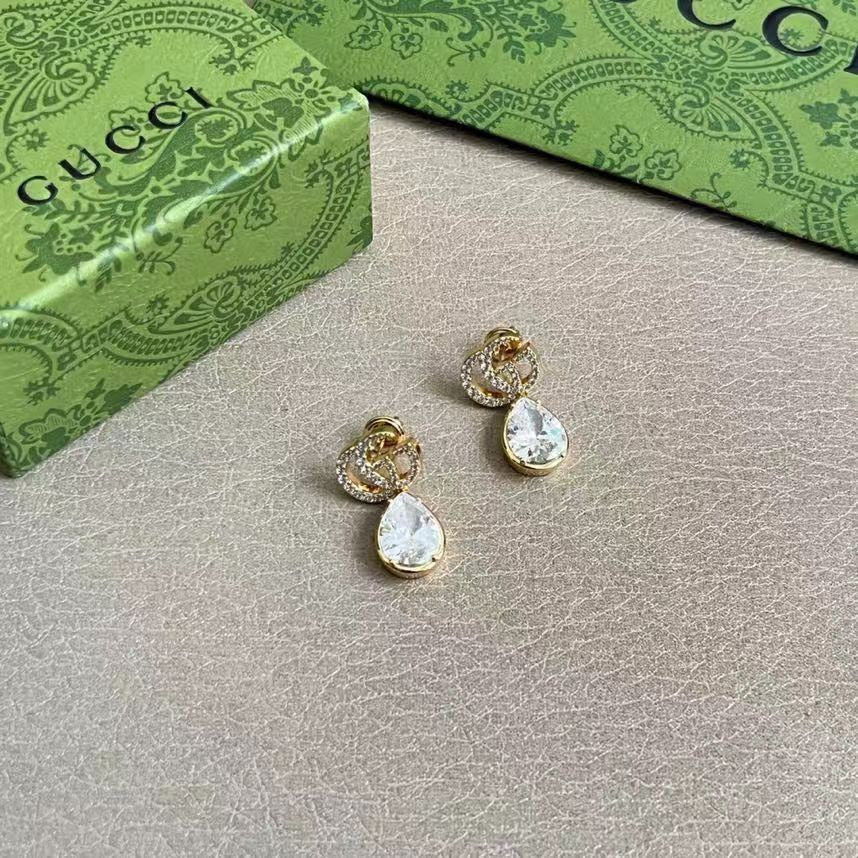 Gucci Gold-Tone GG and Teardrop Crystal Earrings - album image 3