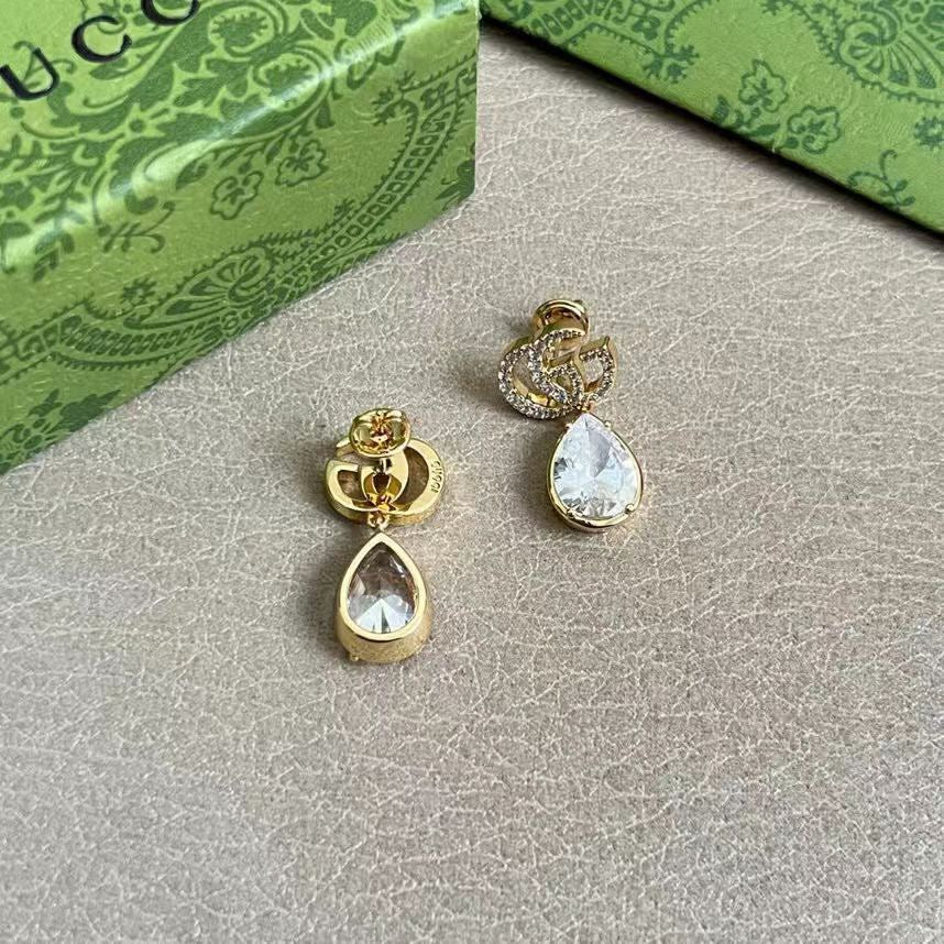 Gucci Gold-Tone GG and Teardrop Crystal Earrings - album image 4
