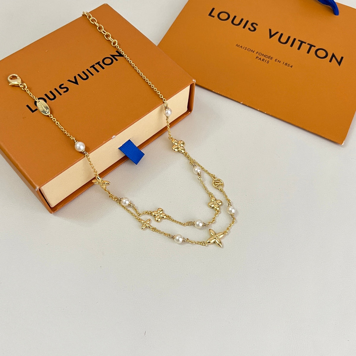Louis Vuitton Gold-Tone Flower Charm Bracelet - album image 1