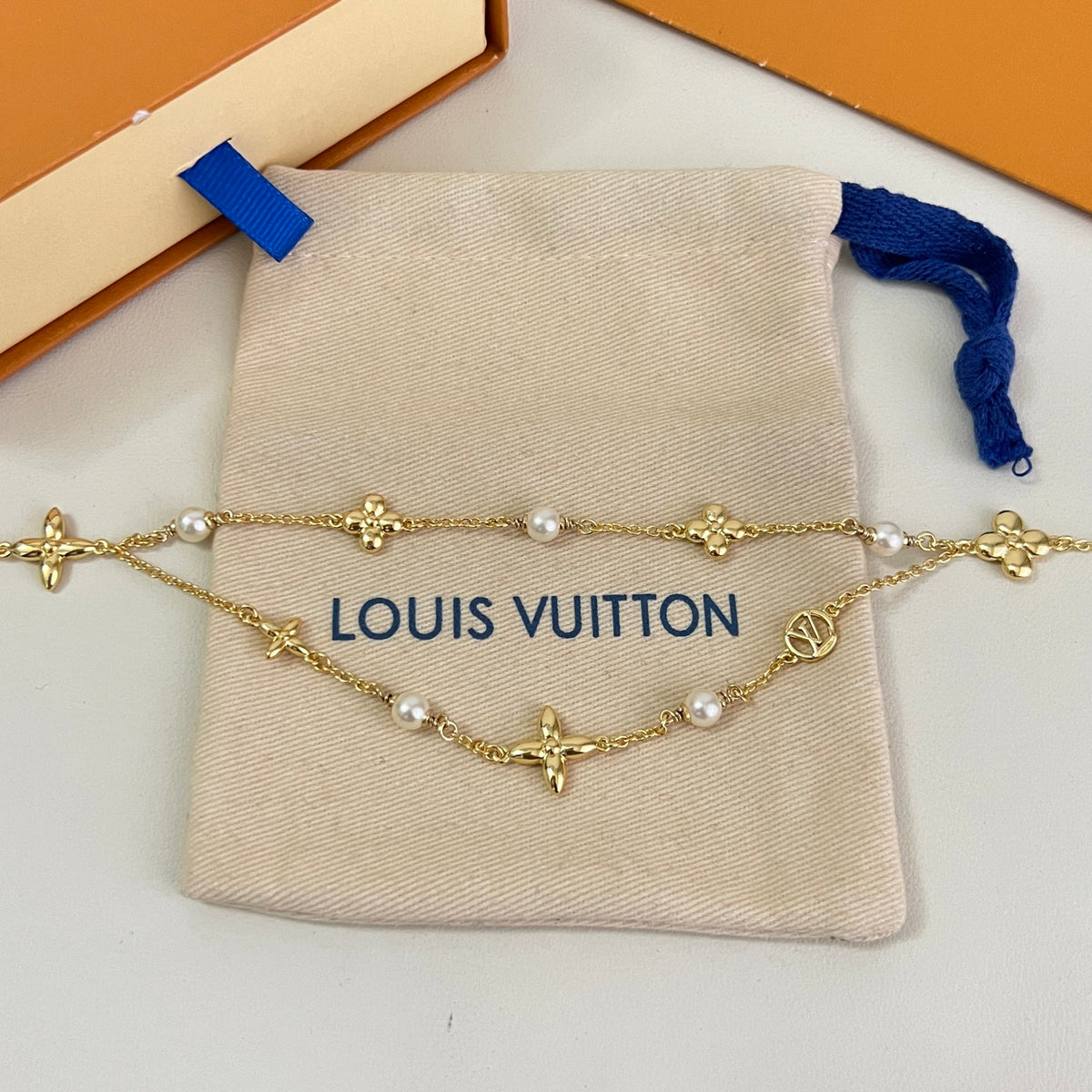 Louis Vuitton Gold-Tone Flower Charm Bracelet - album image 5