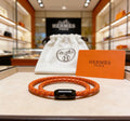 Hermès Orange Leather Double-Wrap Bracelet - album image 1