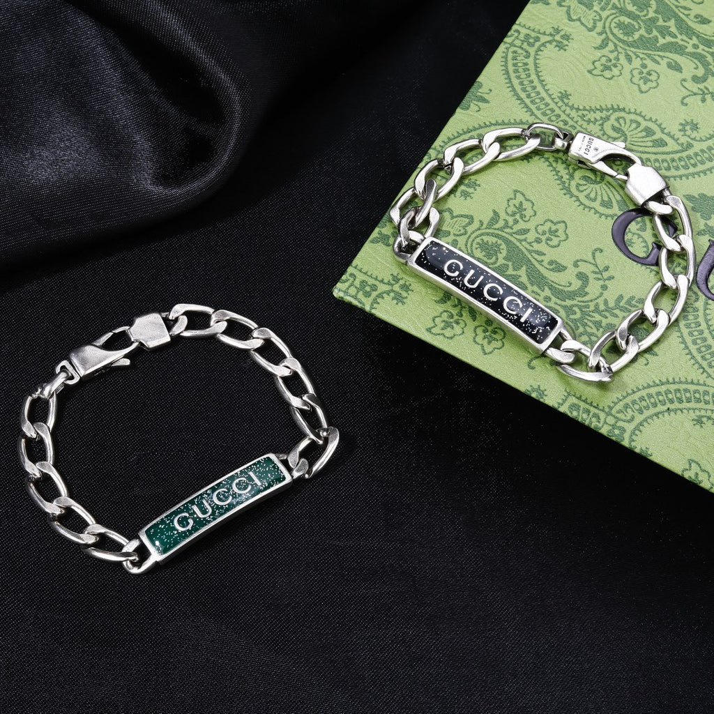 Gucci Silver-Tone Rectangular Plaque Bracelet - album image 1